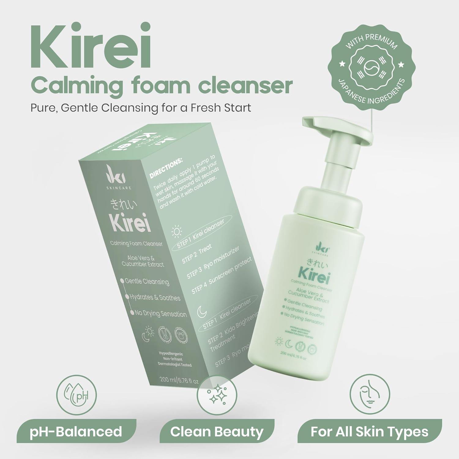 Kirei- Calming Foam Cleanser